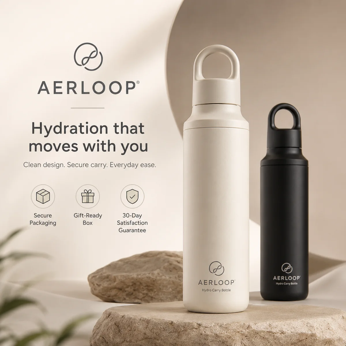 Amazon A plus content 规划用 AERLOOP Hydro Carry Bottle banner