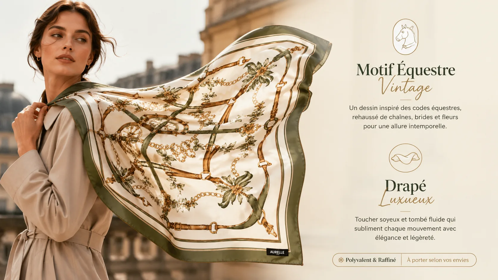 Silk scarf generated storefront banner