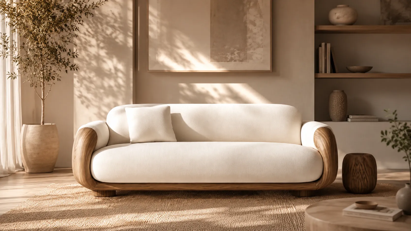 Instagram lifestyle sofa ad generated from one product set