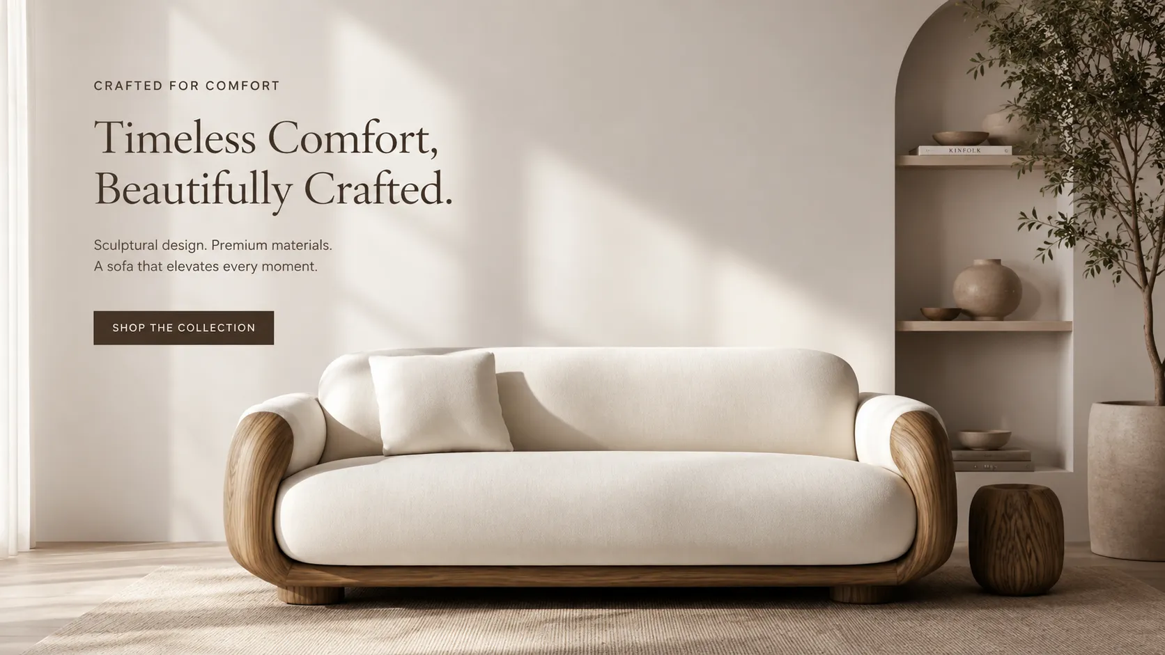 Shopify storefront sofa banner generated from one product set